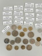 Verzameling oude Spaanse Spanje munten 1877-2000 Peseta, Postzegels en Munten, Ophalen of Verzenden, Overige landen