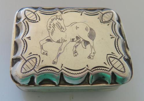 Koopje! Zilveren snuifdoos afbeelding paard v/d Meulen incl, Antiek en Kunst, Antiek | Goud en Zilver, Zilver, Verzenden