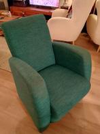 Groene fauteuil, Huis en Inrichting, Fauteuils, Ophalen, Gebruikt, Minder dan 75 cm, Stof