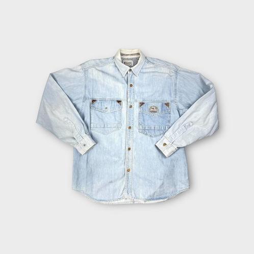 Wrangler heren overhemd (spijkerstof) Maat S., Kleding | Heren, Overhemden, Gedragen, Halswijdte 38 (S) of kleiner, Blauw, Ophalen of Verzenden