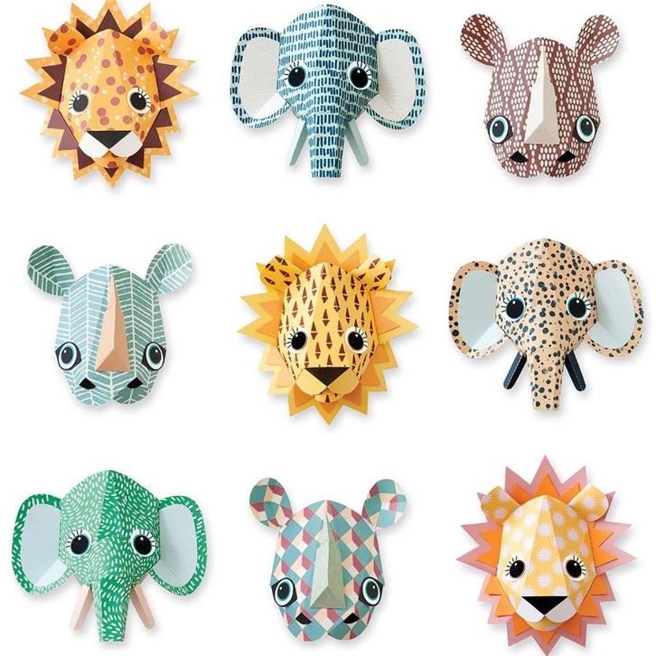 Kinderbehang Wilde Dieren Cool, Kinderen en Baby's, Kinderkamer | Inrichting en Decoratie, Nieuw, Wanddecoratie, Ophalen of Verzenden
