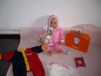 baby chou chou met koffertje +extra pakje, Ophalen of Verzenden, Zo goed als nieuw, Babypop