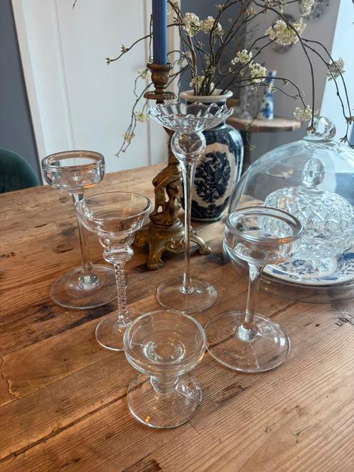 Kandelaars,waxinelichthouders glas,5x,zgan, Huis en Inrichting, Woonaccessoires | Kandelaars en Kaarsen, Zo goed als nieuw, Kandelaar