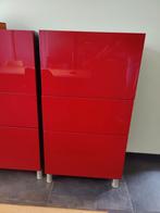 Hoogglans rode kast van Ikea, Ophalen, 25 tot 50 cm, 100 tot 150 cm