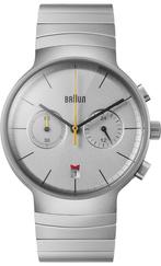 Braun chronograaf, nieuw in doos met garantie, Sieraden, Tassen en Uiterlijk, Horloges | Heren, Overige merken, Staal, Staal, Polshorloge