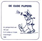 Sticker muziek de Oude Pijpers Vlaardingen 100 jaar CJV, Verzamelen, Verzenden, Zo goed als nieuw, Overige typen