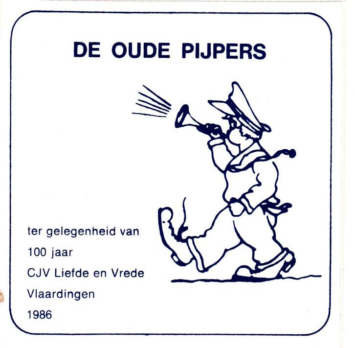Sticker muziek de Oude Pijpers Vlaardingen 100 jaar CJV, Verzamelen, Stickers, Zo goed als nieuw, Overige typen, Verzenden