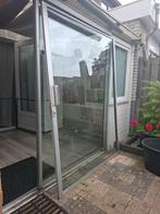 Gratis schuifdeur met dubbel glas, Doe-het-zelf en Verbouw, Kozijnen en Schuifpuien, Gebruikt, 150 tot 225 cm, Schuifpui, Hout