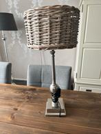 Tafellamp met rieten kap, Ophalen, Gebruikt, Metaal, Minder dan 50 cm
