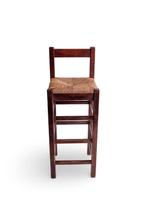 Vintage houten barkruk (4 stuks beschikbaar), Huis en Inrichting, Barkrukken, Ophalen, -, -, 60 tot 90 cm