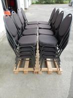 Stapelstoelen (stackchairs), Huis en Inrichting, Stoelen, Ophalen, Gebruikt, Zwart, Metaal