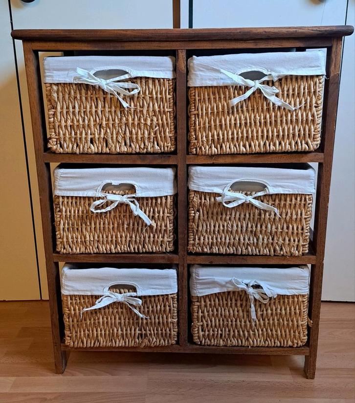 Kastje met mandjes - 60x32,5x73 cm, Huis en Inrichting, Kasten | Dressoirs, Gebruikt, 50 tot 100 cm, 25 tot 50 cm, Ophalen