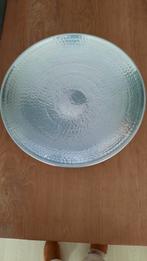 Grote Zilverkleurige Deco Schaal, Ophalen, Rond, Overige materialen