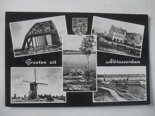 P161 Alblasserdam - 1958, Verzenden, 1940 tot 1960, Gelopen, Zuid-Holland