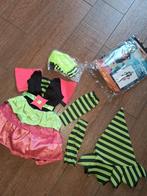 Neon Heksenkostuum Maat 104, Ophalen of Verzenden, Zo goed als nieuw, 104 of kleiner, Meisje