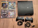 Playstation 3 CECH-3004B 320GB + 2 Controllers + 4 Games, Spelcomputers en Games, Spelcomputers | Sony PlayStation 3, Met 2 controllers