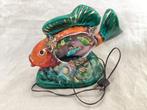 brocante lampje  in de vorm v.e. vis met aquarium interieur, Ophalen of Verzenden