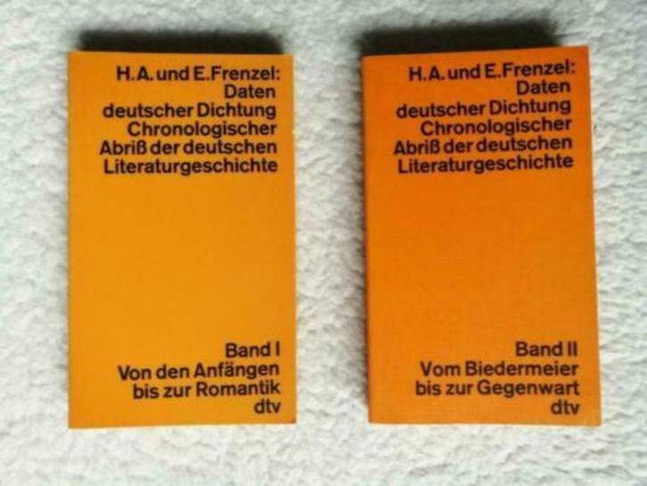 H.A. und E. Frenzel: Daten deutscher Dichtung, dl. 1 en 2, Boeken, Taal | Duits, Gelezen, Ophalen of Verzenden