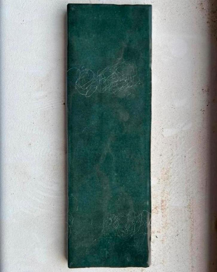 Equipe Artisan moss green wandtegels 6,5x20 1,4 m2 ongeveer, Doe-het-zelf en Verbouw, Tegels, Ophalen