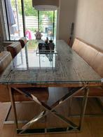 eetstoelen rvs en bankje, Ophalen, Nieuw, Leer