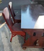 Antieke  eikenhouten tafel & 4 stoelen, Ophalen of Verzenden