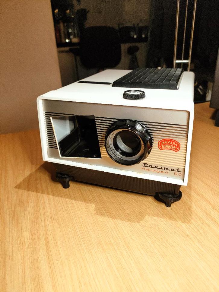 Vintage Braun Paximat Halogen 50 Diaprojector, Audio, Tv en Foto, Diaprojectors, Gebruikt, Verzenden