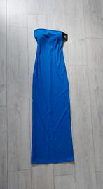 Strapless jurk kobalt blauw one size, Verzenden