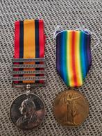 Boeren oorlog en WO1 medaille op naam en regiment., Ophalen of Verzenden, Landmacht, Engeland, Lintje, Medaille of Wings