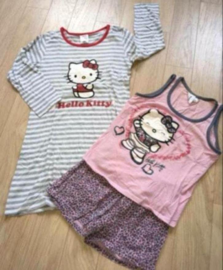 Nachthemd en shortama pyjama Hello Kitty , maat 134 140, Kinderen en Baby's, Kinderkleding | Maat 134, Gebruikt, Meisje, Nacht- of Onderkleding