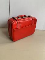 Vintage rood PU leren koffertje, 44x32x15cm, Sieraden, Tassen en Uiterlijk, Koffers, Ophalen of Verzenden, Overige materialen