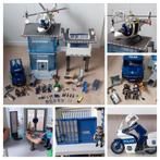 Playmobil politiebureau + alarm helikopter auto motor 🎁, Ophalen of Verzenden, Zo goed als nieuw, Complete set