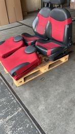 Mini Cooper R53 Stoelen Set - Half Leer/Stof Zwart Rood, Auto-onderdelen, Interieur en Bekleding, Ophalen, Gebruikt, Mini