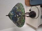 glas in lood tiffanylamp met zware voet, Antiek en Kunst, Antiek | Lampen, Ophalen of Verzenden