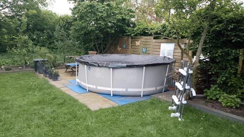Complete Intex Zwembadset – Zandfilterpomp + Zoutwatersystee, Tuin en Terras, Zwembad-toebehoren, Gebruikt, Ophalen