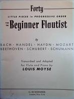 Louis Moyse. 40 Pieces Beginner Flautist. Dwarsfluit / Piano, Muziek en Instrumenten, Bladmuziek, Ophalen of Verzenden, Zo goed als nieuw