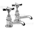 Horton & Studley paar fonteinkranen warm en koud Chroom, Doe-het-zelf en Verbouw, Verzenden, Nieuw, Chroom, Kraan