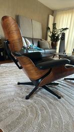 Eames lounge chair met ottoman (vintage), Huis en Inrichting, Fauteuils, Ophalen, Gebruikt, Leer