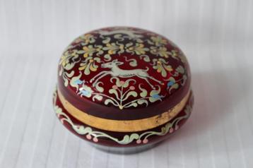 Antiek Salviati Moser Art glas sieradendoos c 1900 beschikbaar voor biedingen