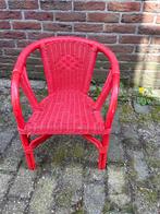 rood kinder-tuinstoeltje, Ophalen of Verzenden, Gebruikt, Kunststof