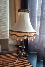 Vintage Tafellamp met Stoffen Kap, Ophalen of Verzenden, Gebruikt, Metaal, Vintage