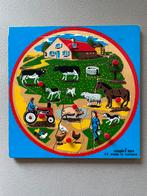 Vintage Simplex houten puzzel boerderij dieren tractor enz, Ophalen of Verzenden, Gebruikt