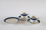 Koka blå Rörstrand kop en schotels + gebakbordje, Ophalen of Verzenden, Zo goed als nieuw, Overige stijlen, Kop(pen) en/of Schotel(s)