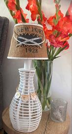 Landelijke lamp van New Port met Jute Kap, Ophalen of Verzenden, Zo goed als nieuw, Metaal, Minder dan 50 cm