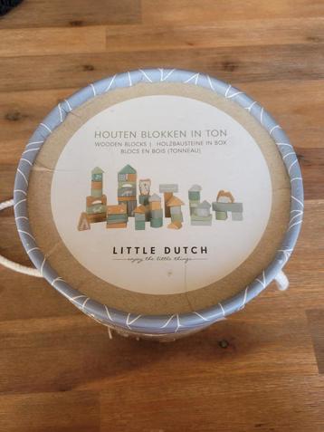 Little Dutch Houten Blokken in Ton