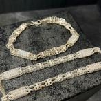 Silver zilveren ketting met armband magnum schakel