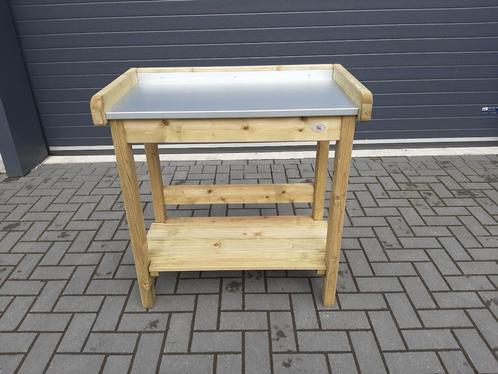 Degelijke oppottafel met gegalvaniseerd blad!!, Tuin en Terras, Tuinmeubel-accessoires, Nieuw, Ophalen