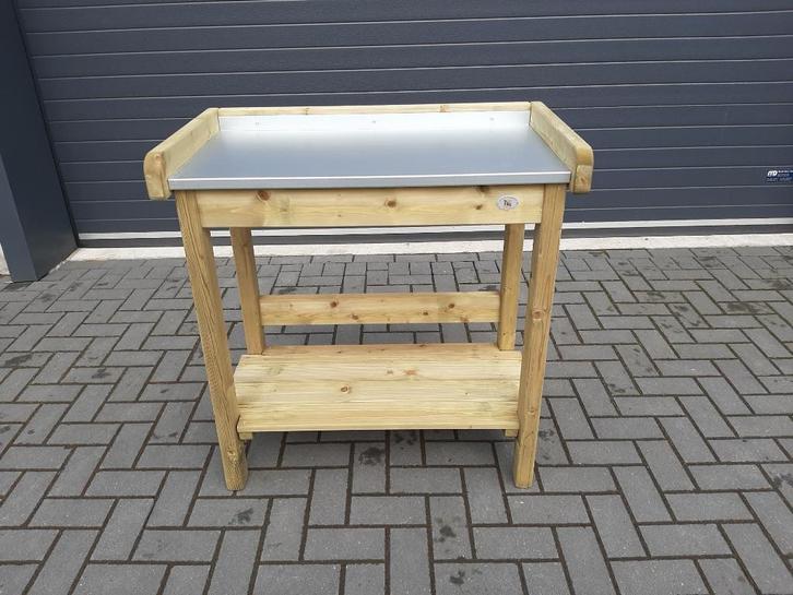 Degelijke oppottafel met gegalvaniseerd blad!!, Tuin en Terras, Tuinmeubel-accessoires, Nieuw, Ophalen