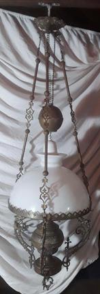 Olie hanglamp - Olielamp, Huis en Inrichting, Lampen | Hanglampen, Glas, Vintage, Ophalen of Verzenden, Zo goed als nieuw