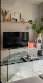 Unieke Glazen Musterring Salontafel, Huis en Inrichting, Ophalen, Minder dan 50 cm, Gebruikt, Minder dan 50 cm