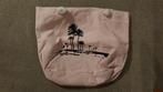 strandtas met rits en hengsel beige met palmbomen, Ophalen of Verzenden, Beige